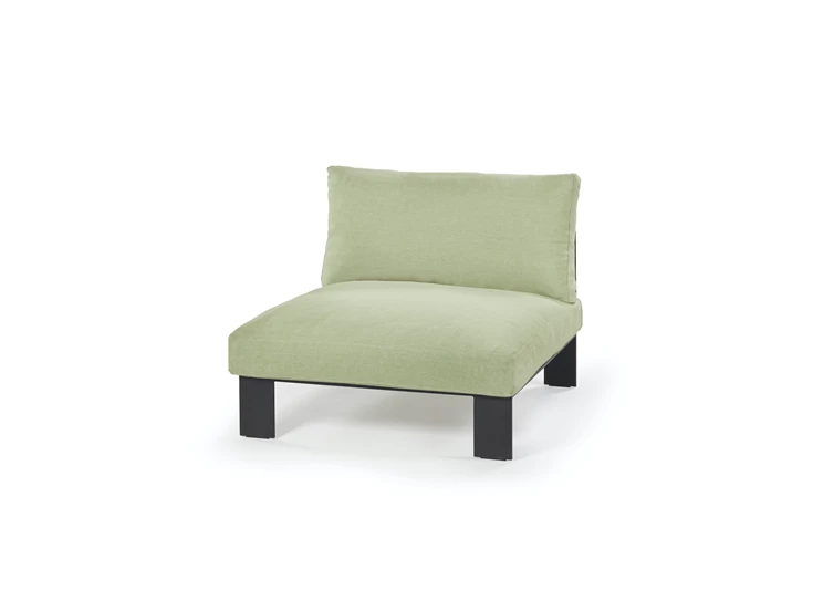 Serax-Bea-Mombaers-Bench-Eenzit-91x91-h58-inclusief-Indoor-Kussen-Olijf