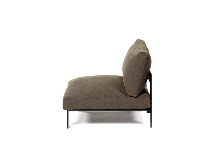 Serax-Bea-Mombaers-Bench-Eenzit-91x91-h58-Inclusief-Indoor-Kussen-Sepia