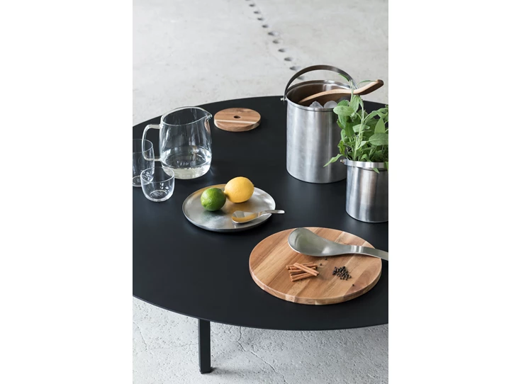 Serax-Bea-Mombaers-ijsemmer-D185cm-H21cm-geborsteld-staal