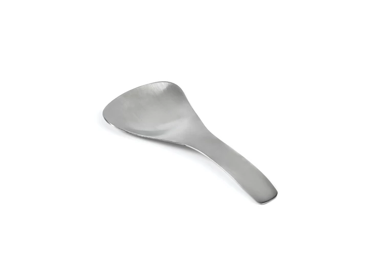 Serax-Bea-Mombaers-lepel-driehoek-L-25x10cm-geborsteld-staal