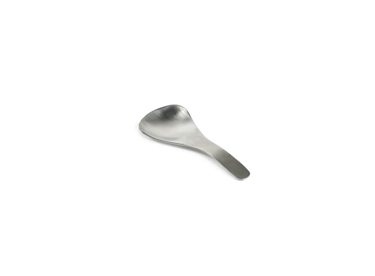 Serax-Bea-Mombaers-lepel-driehoek-S-12x5cm-geborsteld-staal