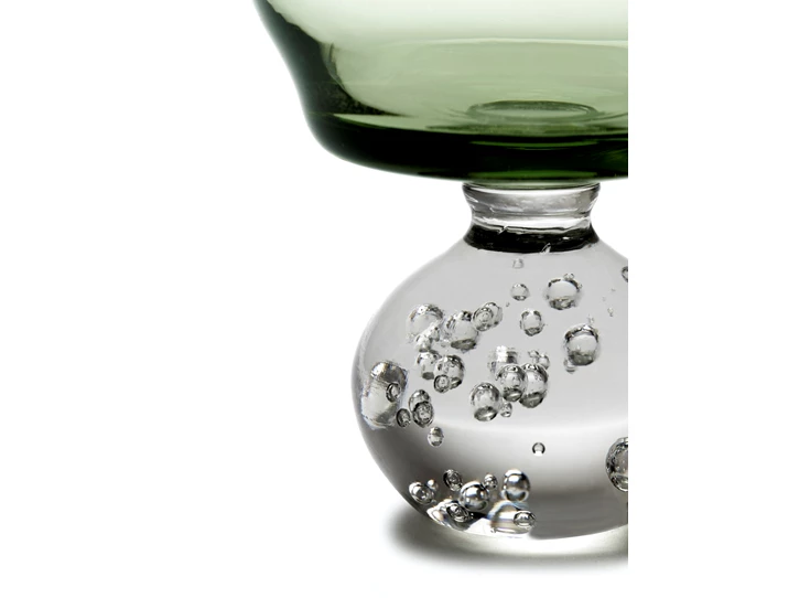 Serax-Bela-Silva-Eternal-glas-op-voet-M-D92cm-H10cm-groen