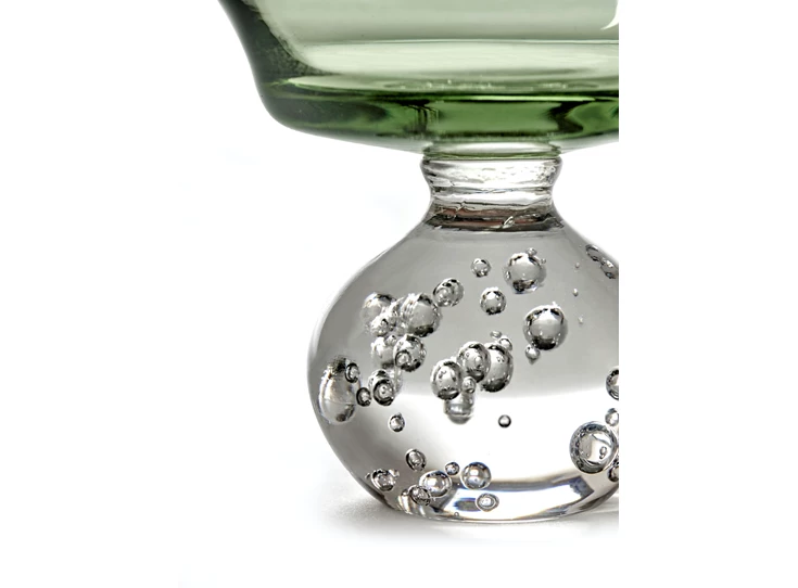 Serax-Bela-Silva-Eternal-glas-op-voet-M-D92cm-H10cm-groen