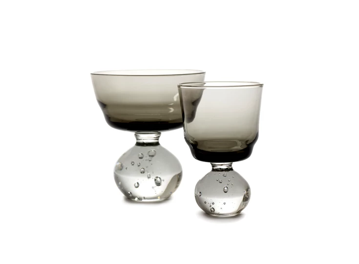 Serax-Bela-Silva-Eternal-glas-op-voet-S-D63cm-H95cm-grijs