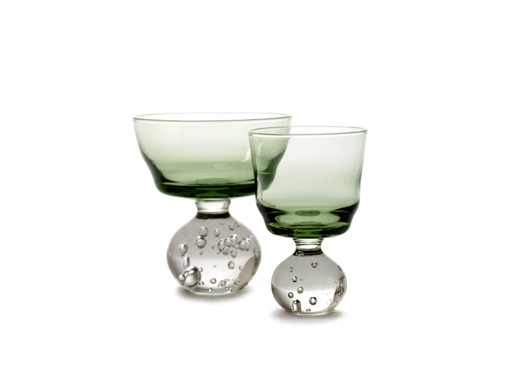 Serax-Bela-Silva-Eternal-glas-op-voet-S-D63cm-H95cm-groen