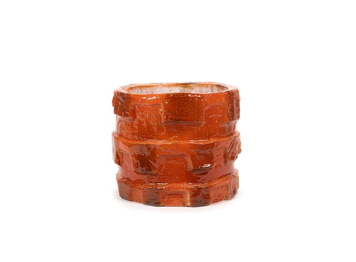 Serax-Bela-Silva-Look-at-Me-bloempot-D32cm-H28cm-oranje