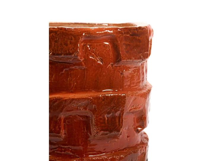 Serax-Bela-Silva-Look-at-Me-bloempot-D32cm-H28cm-oranje