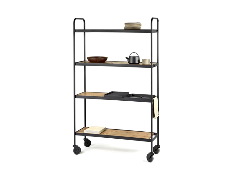 Serax-Marie-Michielssen-James-rek-H170cm-zwart-frame-met-houten-blad