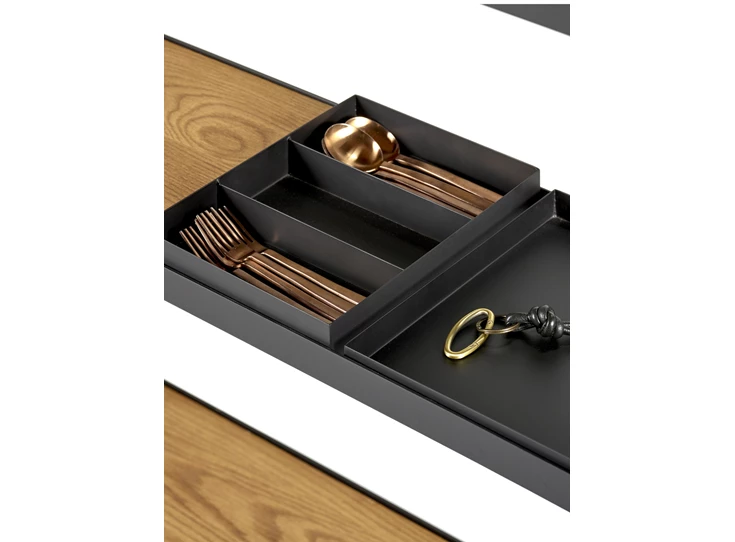 Serax-Marie-Michielssen-James-rek-H170cm-zwart-frame-met-houten-blad