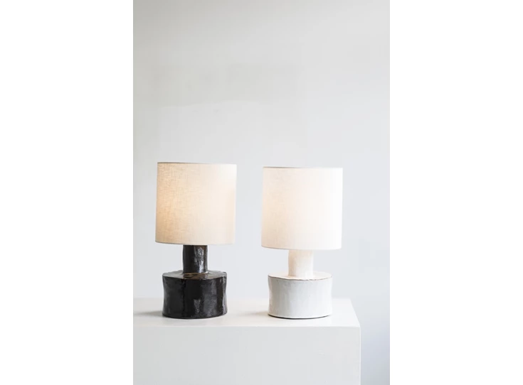 Serax-Marie-Michielssen-tafellamp-Catherine-D25cm-H47cm-voet-mat-wit-kap-wit