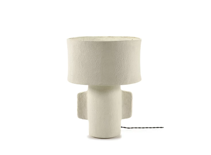 Serax-Marie-Michielssen-White-Earth-papier-mache-tafellamp-H35cm-wit