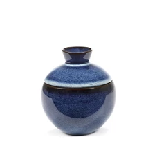 Serax-Pascale-Naessens-Pure-potje-met-deksel-D12cm-H13cm-donkerblauw