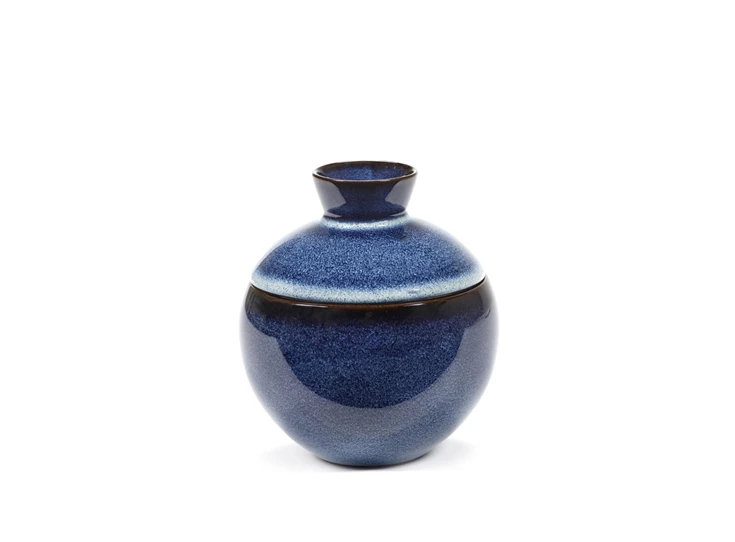 Serax-Pascale-Naessens-Pure-potje-met-deksel-D12cm-H13cm-donkerblauw