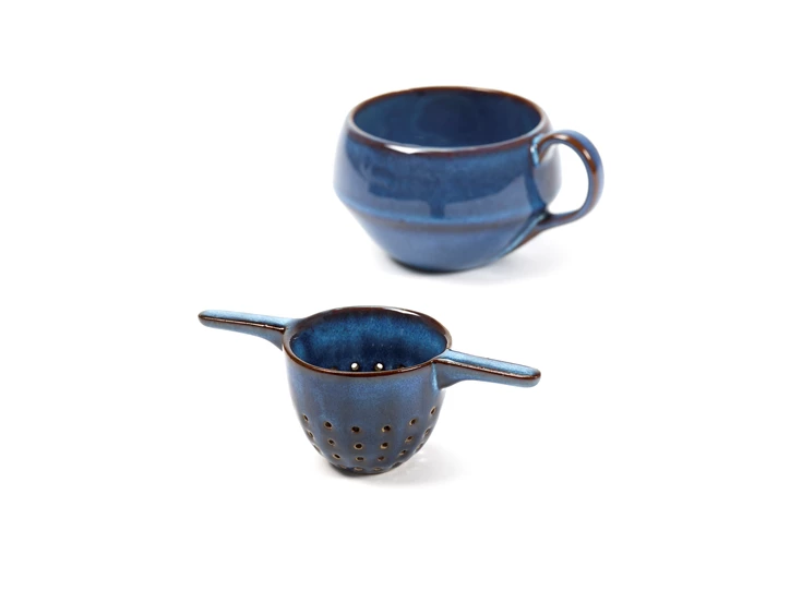 Serax-Pascale-Naessens-Pure-theezeef-14x6cm-H5cm-donkerblauw