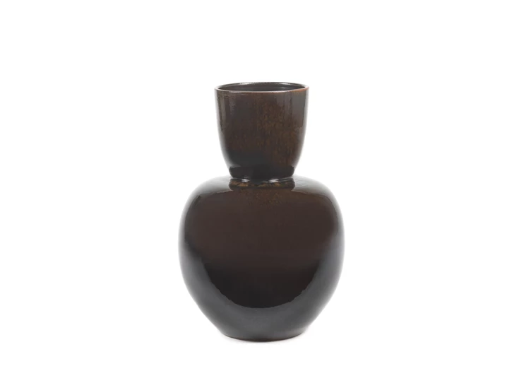 Serax-Pascale-Naessens-Pure-vaas-M-D28cm-H45cm-bruin-zwart