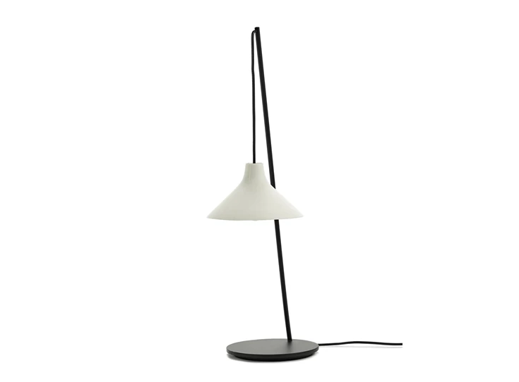 Serax-Seppe-Van-Heusden-Mood-tafellamp-H71cm-frame-zwart-kap-wit-porselein