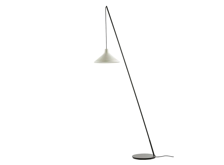 Serax-Seppe-Van-Heusden-Mood-vloerlamp-H196cm-frame-zwart-kap-wit-porselein