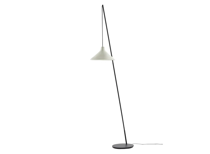 Serax-Seppe-Van-Heusden-Mood-vloerlamp-H196cm-frame-zwart-kap-wit-porselein