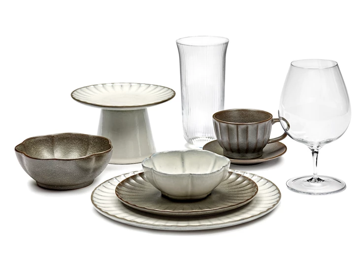 Serax-Sergio-Herman-Inku-bowl-diep-bord-geribbeld-D11cm-H4cm-wit