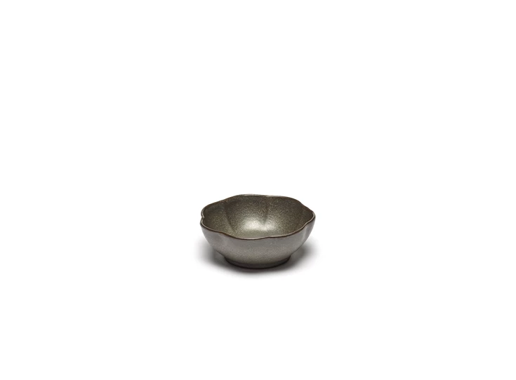 Serax-Sergio-Herman-Inku-bowl-diep-bord-geribbeld-D13cm-H5cm-groen
