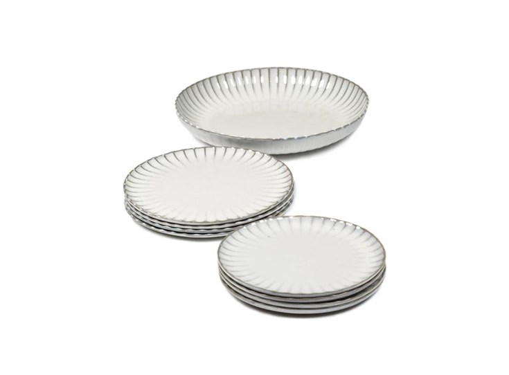 Serax-Sergio-Herman-Inku-dinner-set-van-9-4x-plat-bord-4x-dessertbord-1x-schaal-wit-limited