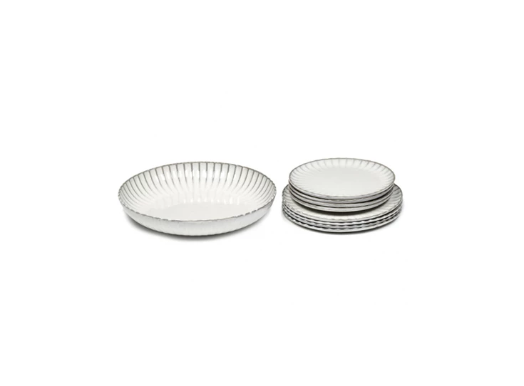 Serax-Sergio-Herman-Inku-dinner-set-van-9-4x-plat-bord-4x-dessertbord-1x-schaal-wit-limited