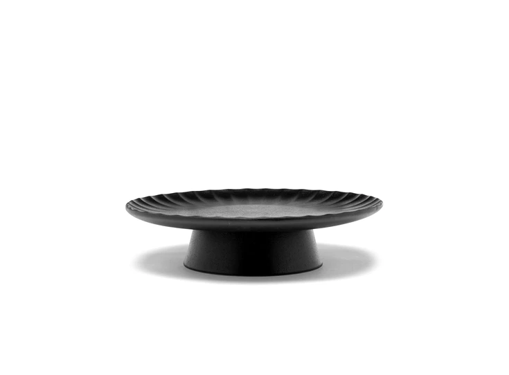 Serax-Sergio-Herman-Inku-gebakschaal-D24cm-H65cm-zwart