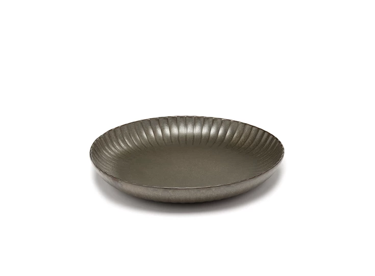 Serax-Sergio-Herman-Inku-schaal-geribbeld-D32cm-H5cm-groen