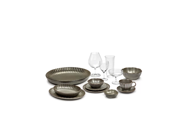 Serax-Sergio-Herman-Inku-schaal-geribbeld-D32cm-H5cm-groen