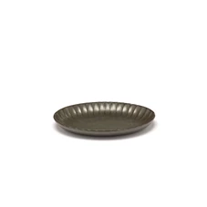 Serax-Sergio-Herman-Inku-schaal-ovaal-geribbeld-22x154x27-groen