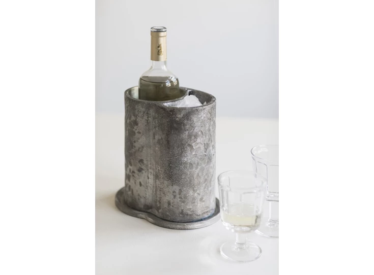 Serax-Sergio-Herman-Surface-wijnkoeler-H21cm-aluminium