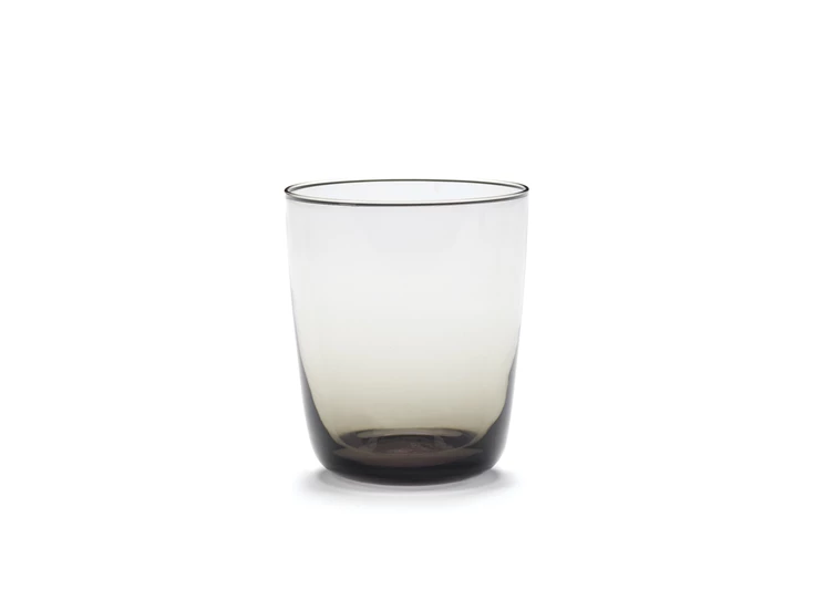Serax-Vincent-Van-Duysen-Cena-glas-laag-D85cm-H10cm-smokey-grey