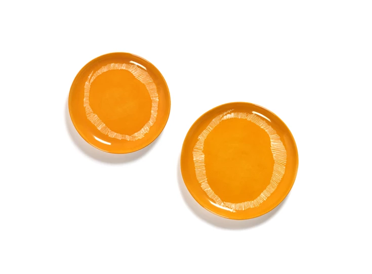 Serax-Yotam-Ottolenghi-Feast-bord-S-19x19x2cm-sunny-yellow-swirl-stripes-wit