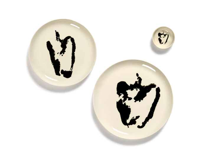 Serax-Yotam-Ottolenghi-Feast-schotel-XS-75x75x2cm-wit-paprika-zwart