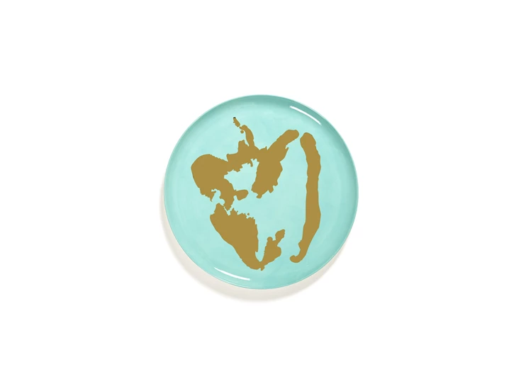 Serax-Yotam-Ottolenghi-Feast-serveerbord-35x35x2cm-azure-paprika-goud