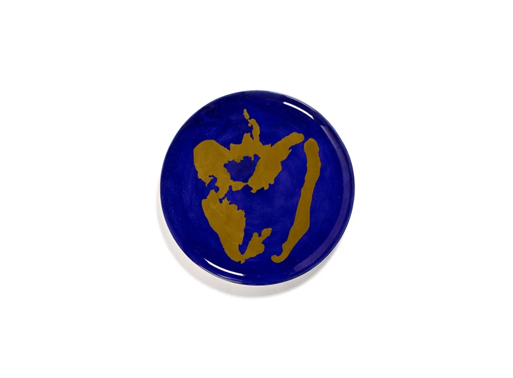 Serax-Yotam-Ottolenghi-Feast-serveerbord-35x35x2cm-lapis-lazuli-paprika-goud