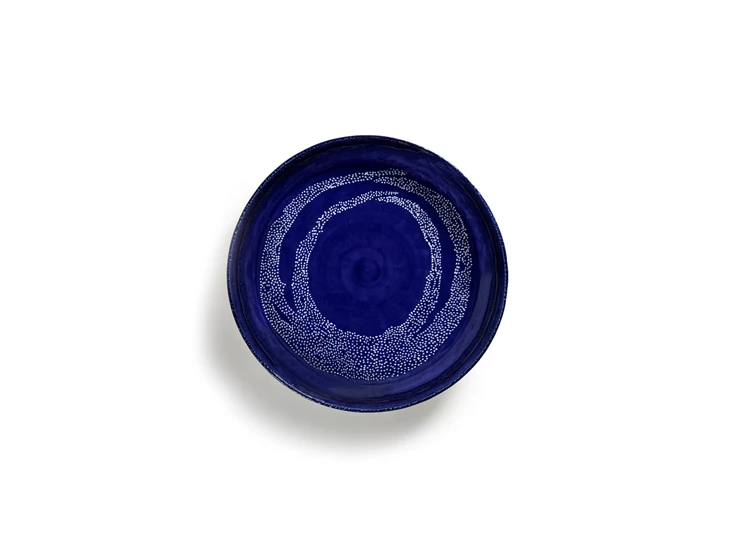 Serax-Yotam-Ottolenghi-Feast-serveerschaal-M-36x366cmlapis-lazuli-swirl-dots-wit