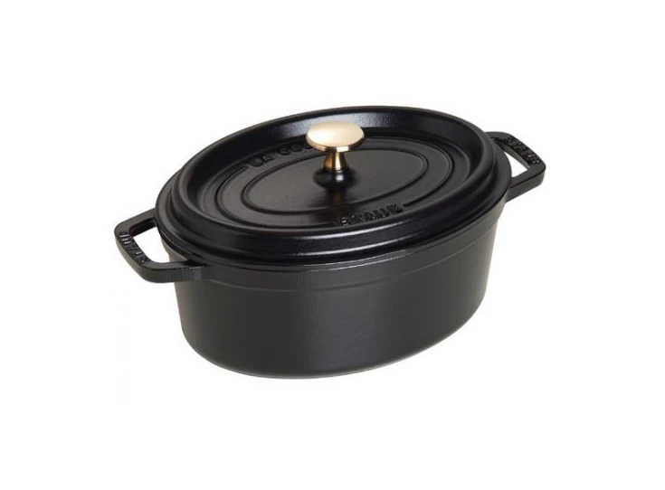 Staub-cocotte-ovaal-29cm-zwart