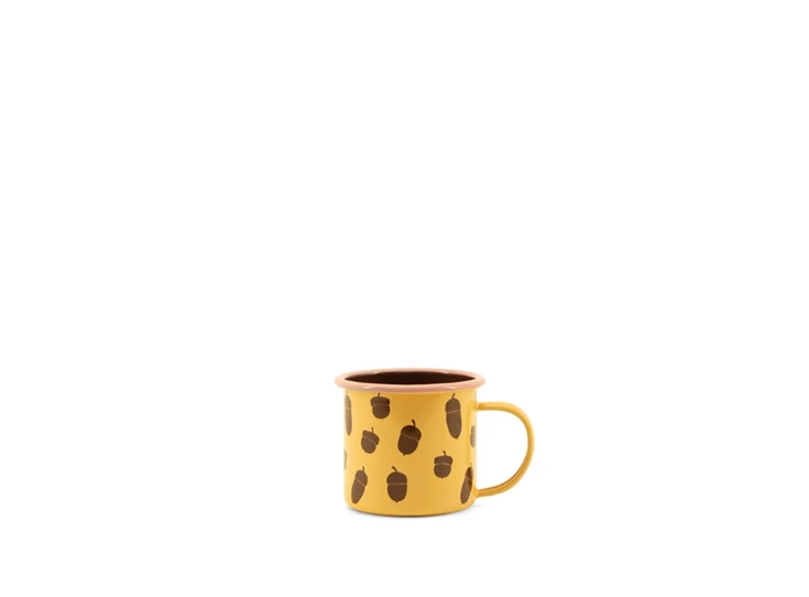 Sticky-Lemon-beker-enemal-acorn-camp-yellow