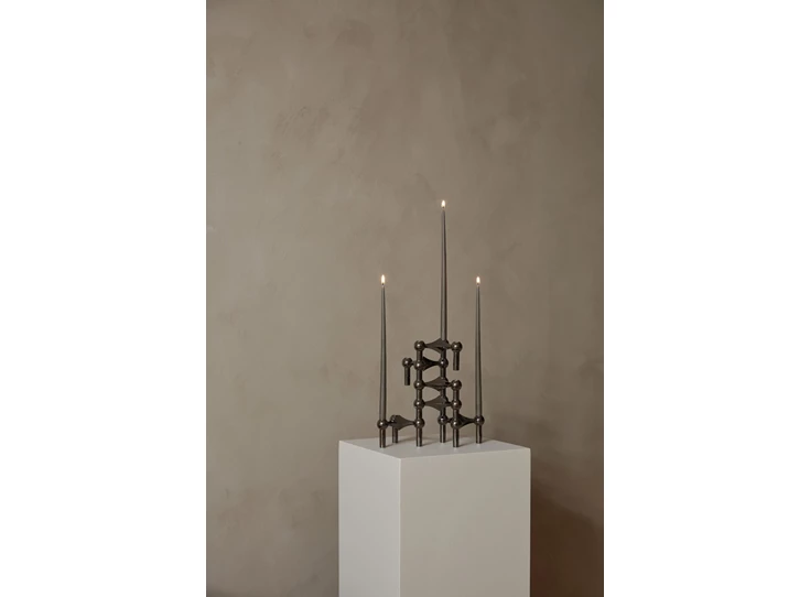 Stoff-Nagel-kandelaar-H65cm-D102cm-zwart-chroom-set-van-3