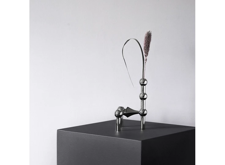 Stoff-Nagel-vaas-H10cm-D24cm-chroom