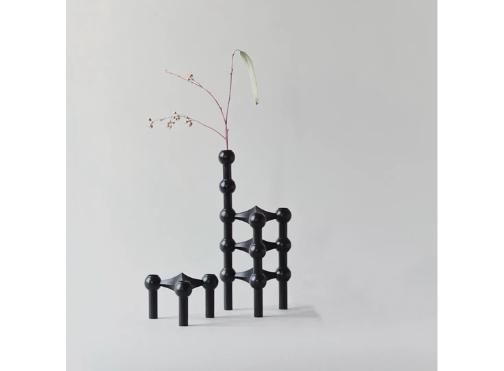 Stoff-Nagel-vaas-H10cm-D24cm-zwart