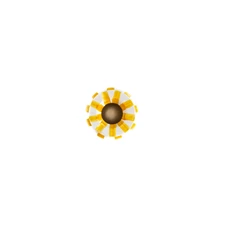 Val-Pottery-Foolish-asbak-D13cm-H8cm-Jacks-geel-streep