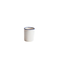 Val-Pottery-Foolish-beker-D7cm-H8cm-Mokka-blauw-lijn