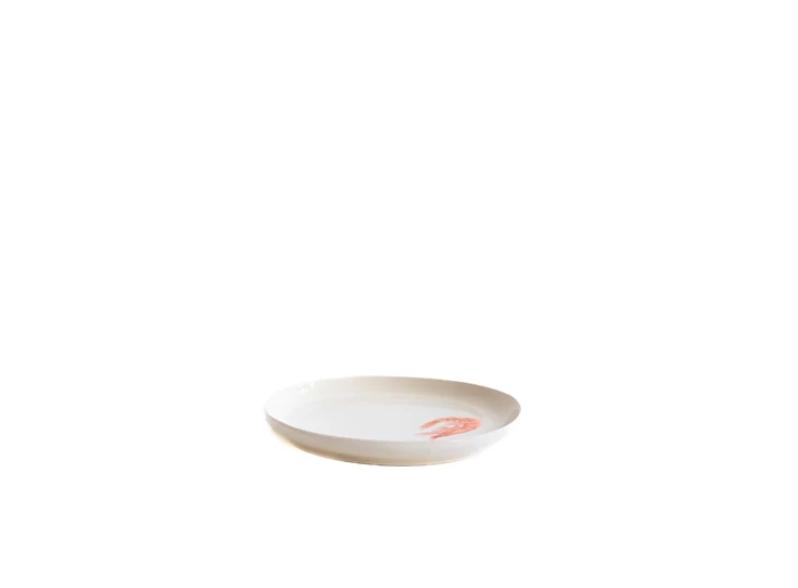 Val-Pottery-Foolish-visbord-D22cm-H2cm-Fish-Fete-garnaal-oranje