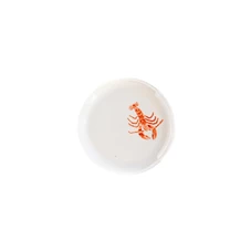 Val-Pottery-Foolish-visbord-D22cm-H2cm-Fish-Fete-kreeft-oranje