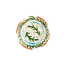 Val-Pottery-Marvelous-bord-D27cm-H3cm-Miguel-dark-green-feathers