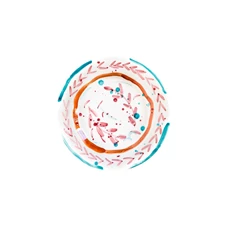 Val-Pottery-Marvelous-bord-D27cm-H3cm-Miguel-dark-red-feathers