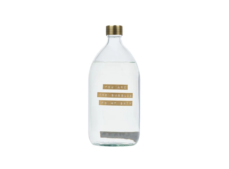 Wellmark-badzeep-1L-helder-glas-brass-bronze-you-are-the-bubbles-to-my-bath
