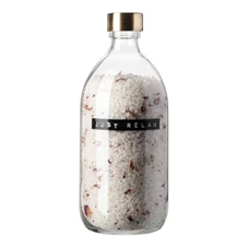 Wellmark-badzout-500ml-helder-glas-brass-just-relax